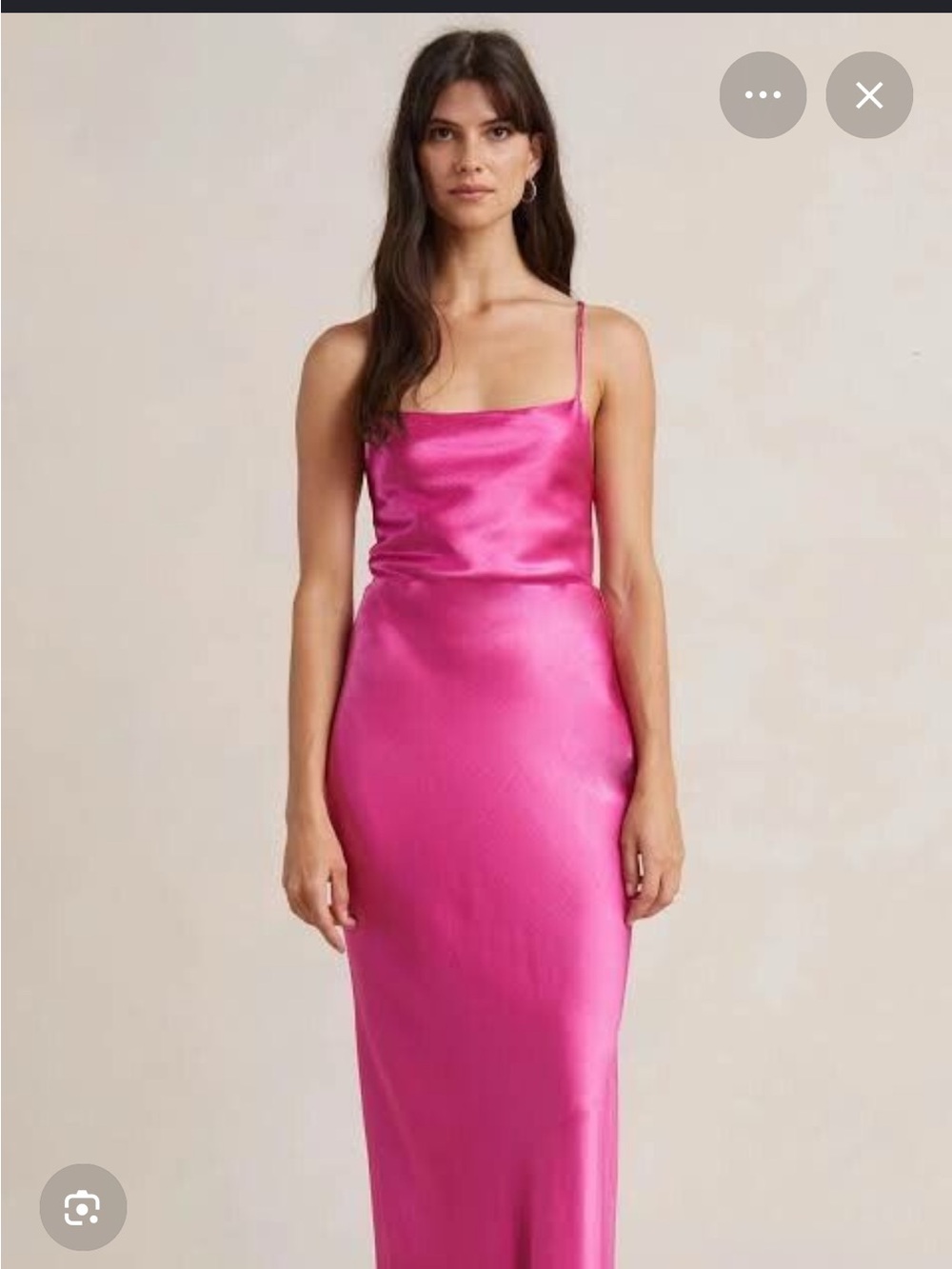 Bec and Bridge Loren Maxi Dress Hot Pink Satin Slip Dress